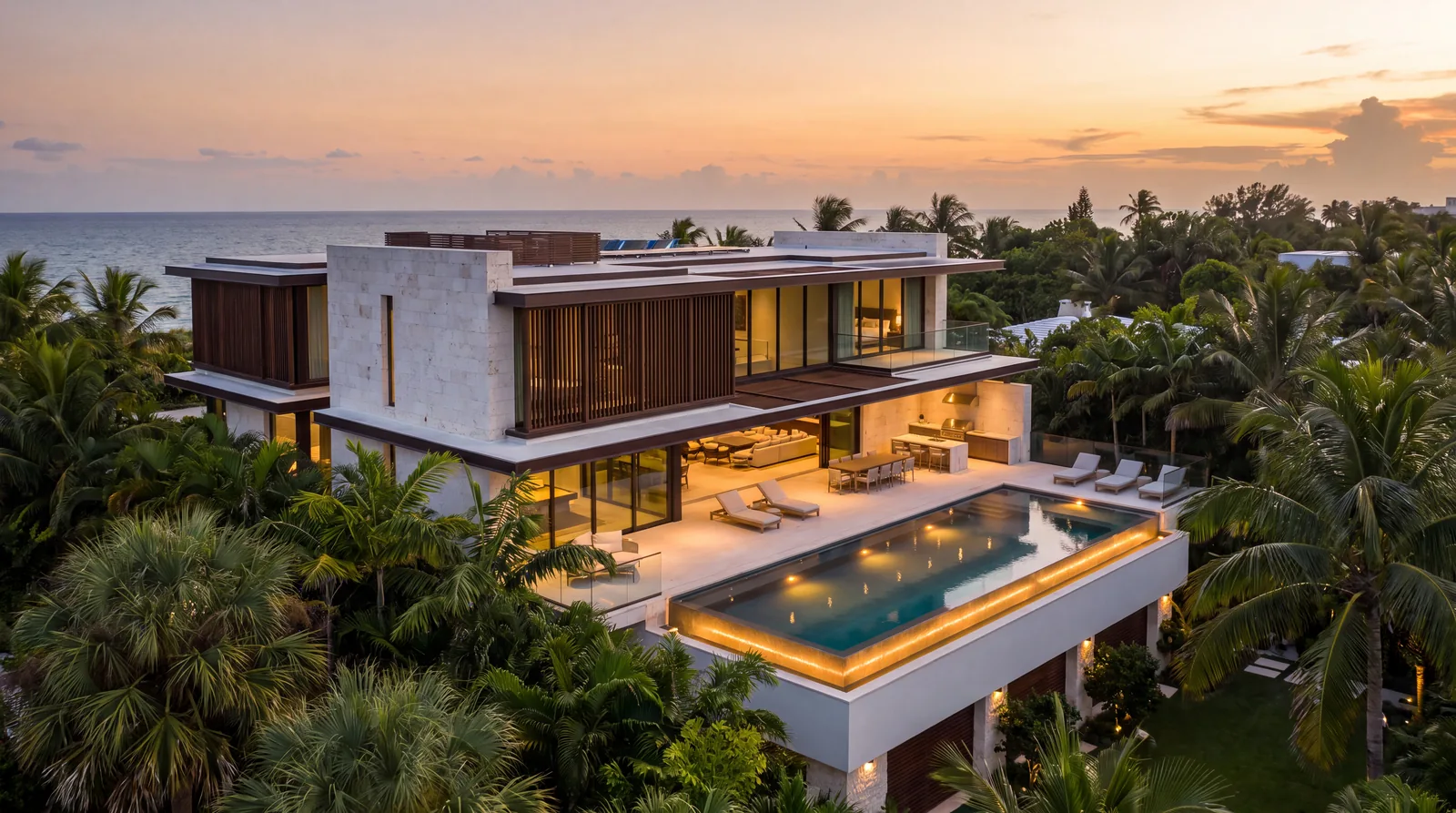 Luxury island residence representing electrical services in Key Biscayne