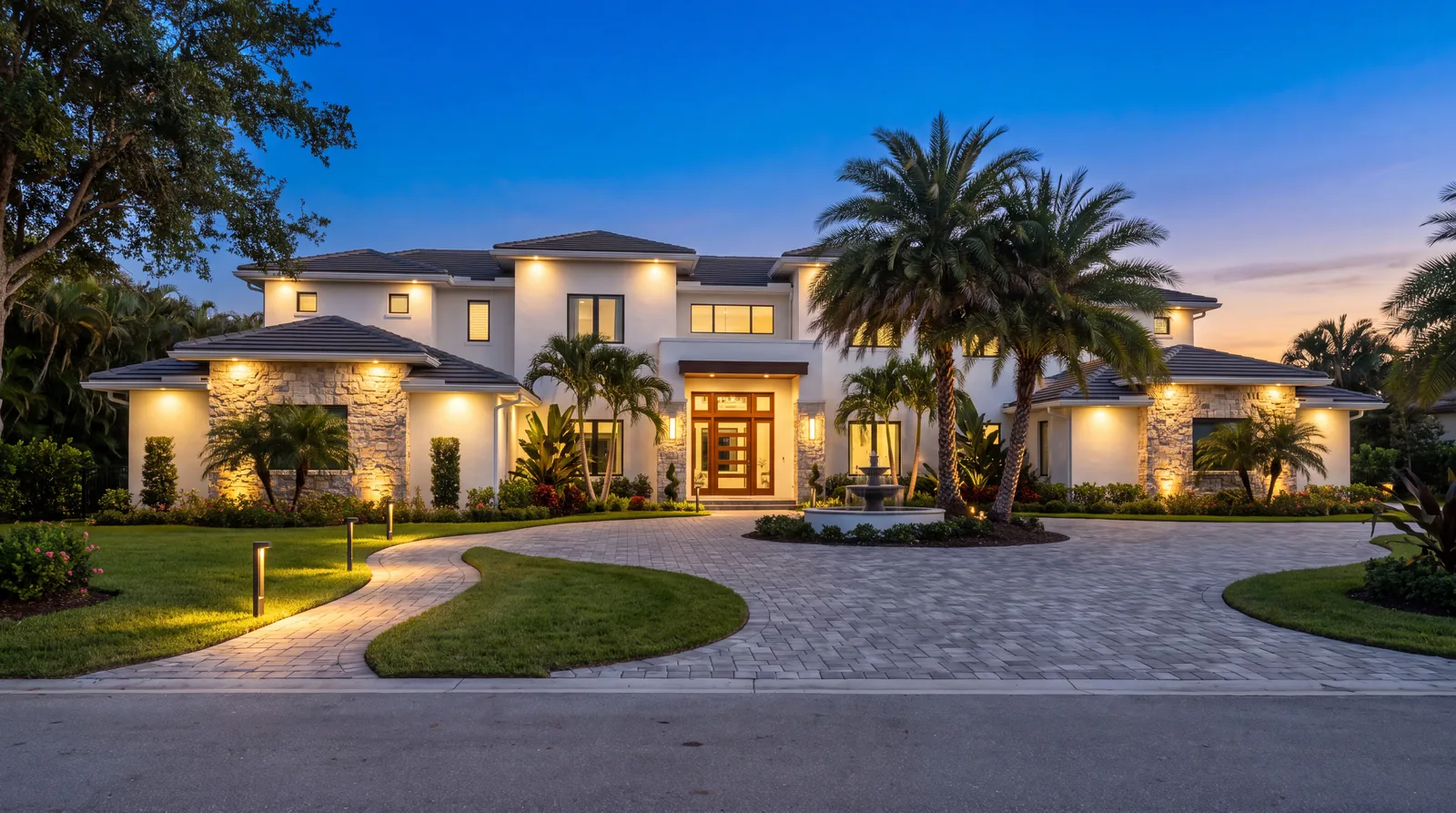Waterfront home representing luxury electrical services in Lighthouse Point