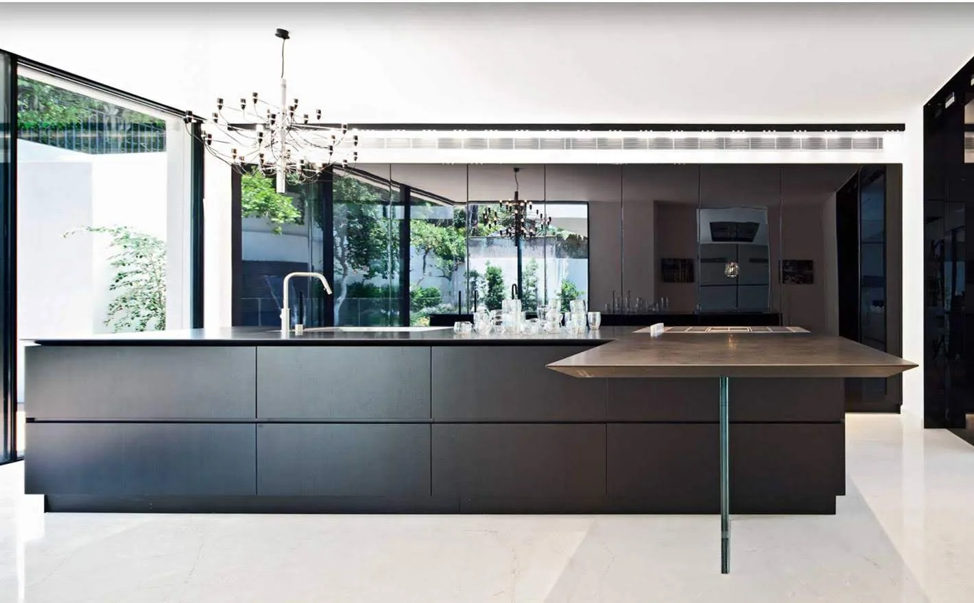 Black-Island Kitchen — Task & Feature Lighting — Palm & Current electrical project